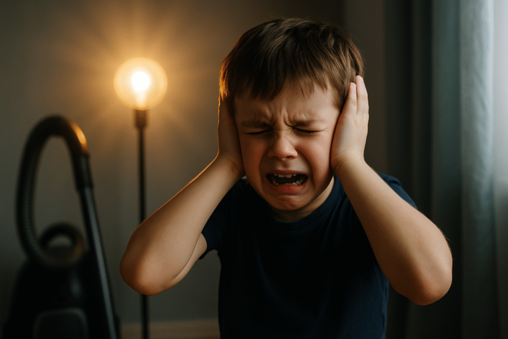 Trẻ tự kỷ bịt tai, hoảng loạn do rối loạn cảm giác với tiếng ồn